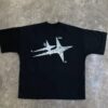 Distressed Cyber-Star Oversized Tee