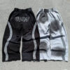 Graphic Print Washed Baggy Cotton Sweatpants